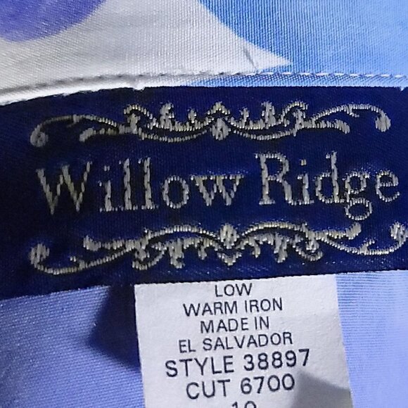 Willow Ridge 2 pc Floral Blue Purple White Suit, Size 10 - Picture 10 of 11